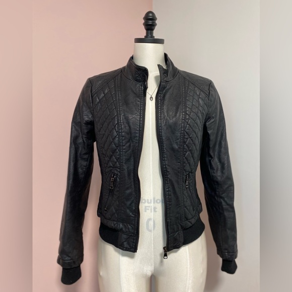 CI SONO faux leather moto bomber jacket - Picture 7 of 9